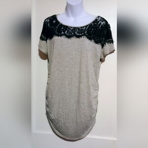 🛍️ BUNDLE ONLY 🛍️Elegant Lace Trim Women's Maternity Blouse